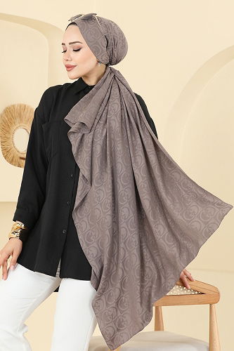 moda selvim Scarf 153IPK758 Dark Vision - Thumbnail