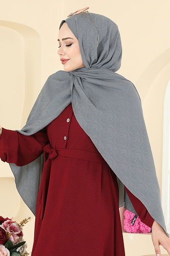 moda selvim شال رمادي 153IPK758 - Thumbnail