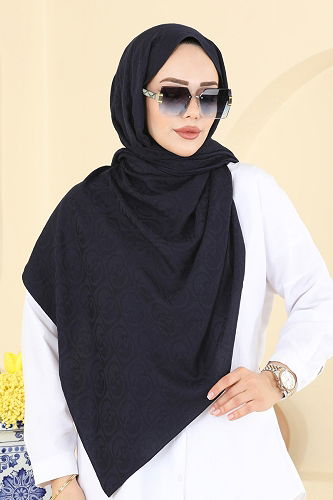 moda selvim شال كحلي 153IPK758 - Thumbnail