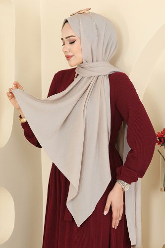 moda selvim Scarf 153IPK758 Stone - Thumbnail