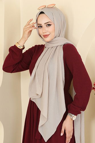 moda selvim Scarf 153IPK758 Stone - Thumbnail