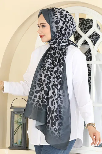 moda selvim Scarf 154IPK758 Anthracite - Thumbnail