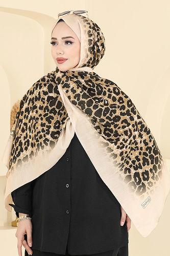 moda selvim Scarf 154IPK758 Beige - Thumbnail