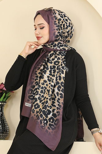 moda selvim شال توتي غامق 154IPK758 - Thumbnail