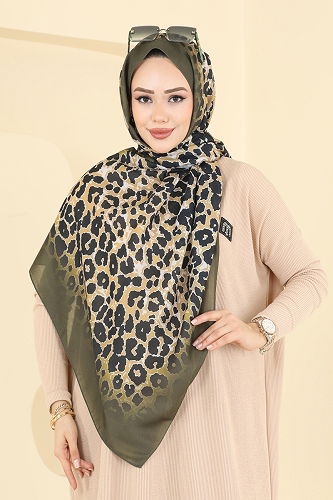 moda selvim شال اخضر عفني 154IPK758 - Thumbnail