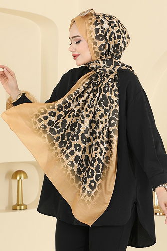 moda selvim شال خردلي 154IPK758 - Thumbnail