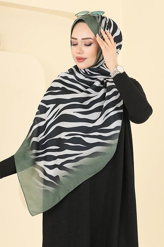 moda selvim Scarf 155IPK758 Khaki - Thumbnail