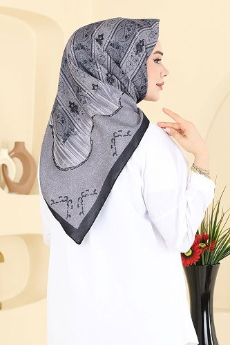 moda selvim Scarf 156IPK758 Black - Thumbnail
