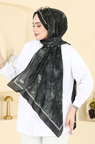 moda selvim شال أسود 157IPK758 - Thumbnail