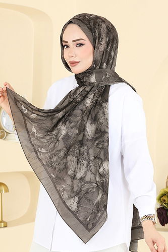 moda selvim شال أخضر عفني فاتح 157IPK758 - Thumbnail