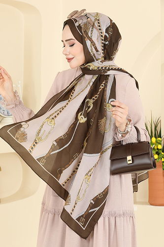 moda selvim شال أخضر عفني غامق 158IPK758 - Thumbnail