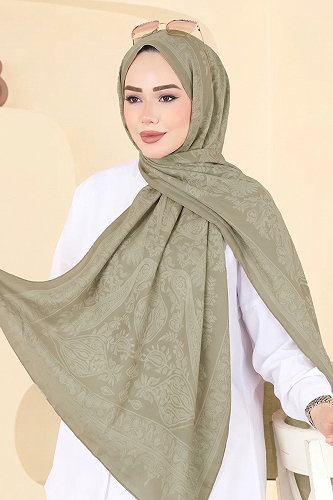 moda selvim شال أخضر عشبي 159IPK758 - Thumbnail