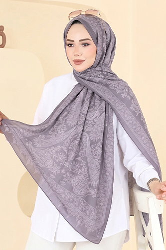 moda selvim Scarf 159IPK758 Gray - Thumbnail