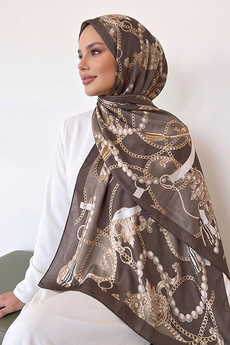 moda selvim شال بني 160IPK758 - Thumbnail