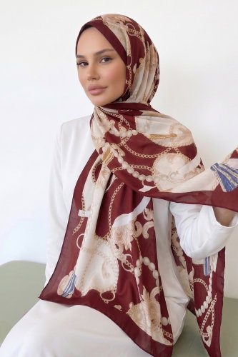 Scarf 160IPK758 Burgundy - Moda Selvim