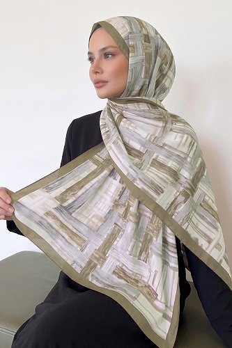 moda selvim شال أخضر عشبي 161IPK758 - Thumbnail