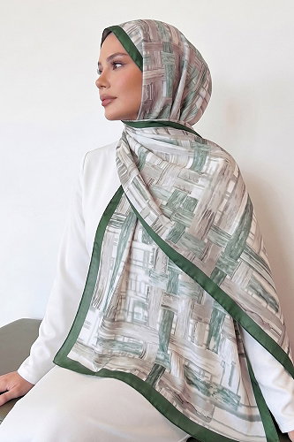 moda selvim Scarf 161IPK758 Khaki - Thumbnail