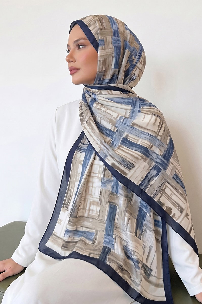 Scarf 161IPK758 Navy Blue - Moda Selvim