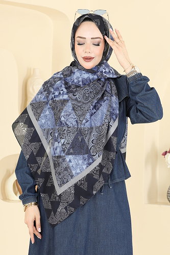 moda selvim شال رمادي غامق 165AFV475 - Thumbnail