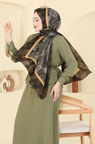 moda selvim Scarf 165AFV475 Brown - Thumbnail