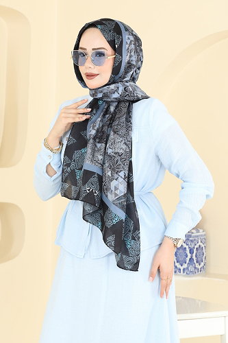 moda selvim Scarf 165AFV475 Navy Blue - Thumbnail