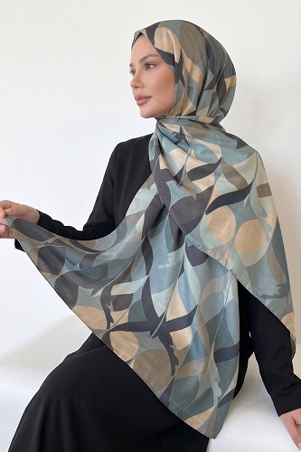 moda selvim شال أخضر باهت 17AFV475 - Thumbnail