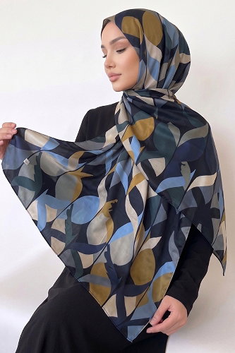 moda selvim شال كحلي 17AFV475 - Thumbnail