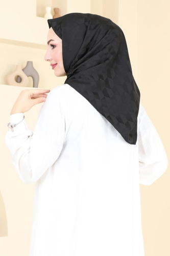 moda selvim إشارب أسود 200MDI1081 - Thumbnail