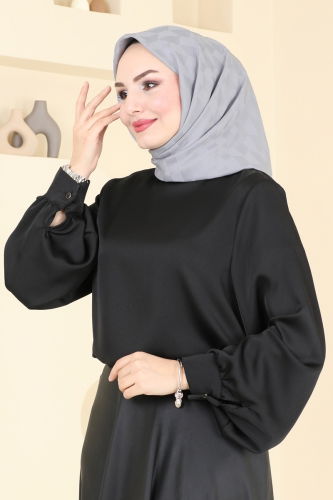 moda selvim إشارب رمادي 200MDI1081 - Thumbnail