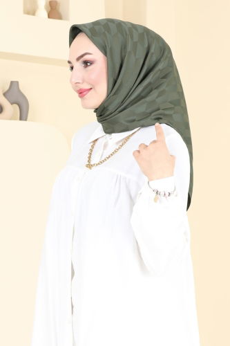 moda selvim Scarf 200MDI1081 Khaki - Thumbnail