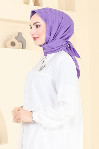 moda selvim Scarf 200MDI1081 Lilac - Thumbnail