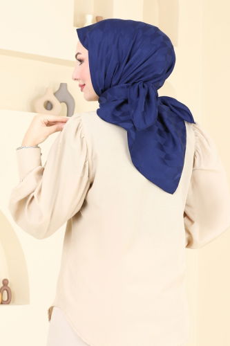 moda selvim Scarf 200MDI1081 Navy Blue - Thumbnail