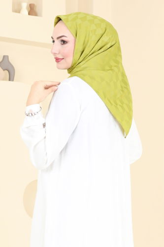 moda selvim Scarf 200MDI1081 Oil Green - Thumbnail