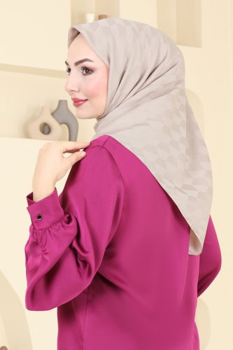 moda selvim إشارب بيج 200MDI1081 - Thumbnail