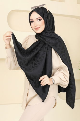 moda selvim Scarf 201MDI1081 Black - Thumbnail