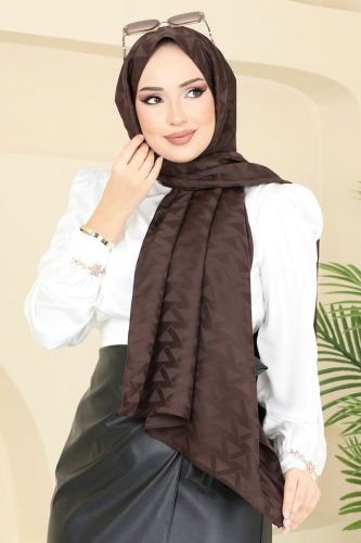 moda selvim Scarf 201MDI1081 Brown - Thumbnail