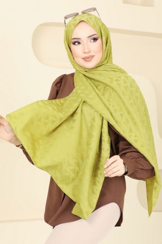 moda selvim Scarf 201MDI1081 Oil Green - Thumbnail