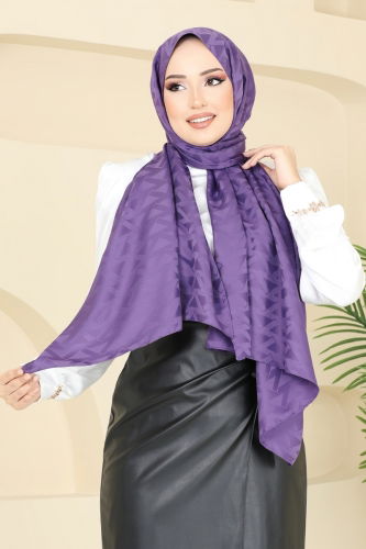 moda selvim شال أرجواني 201MDI1081 - Thumbnail
