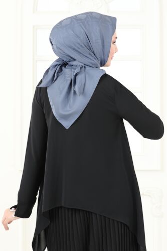 moda selvim Scarf 202MDI1081 Dark Gray - Thumbnail