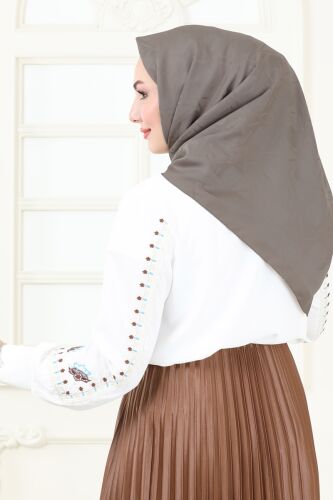 moda selvim إشارب بيج غامق 202MDI1081 - Thumbnail