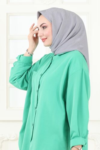 moda selvim إشارب رمادي 202MDI1081 - Thumbnail