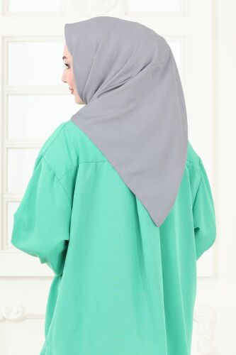 moda selvim إشارب رمادي 202MDI1081 - Thumbnail