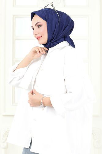 moda selvim إشارب كحلي 202MDI1081 - Thumbnail