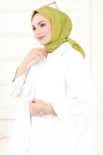 moda selvim إشارب أخضر 202MDI1081 - Thumbnail