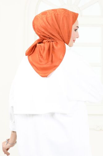 moda selvim Scarf 202MDI1081 Oranj - Thumbnail