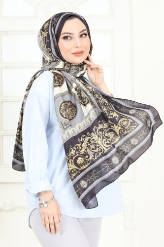 M.D.İ. - Scarf 203MDI1081 Black&Grey