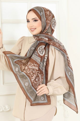 moda selvim شال قرميدي 203MDI1081 - Thumbnail