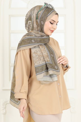 moda selvim شال بيج 203MDI1081 - Thumbnail