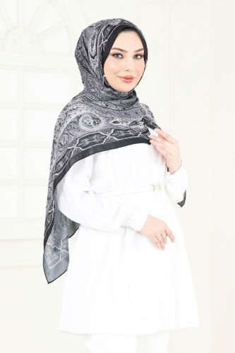 moda selvim Scarf 204MDI1081 Black - Thumbnail