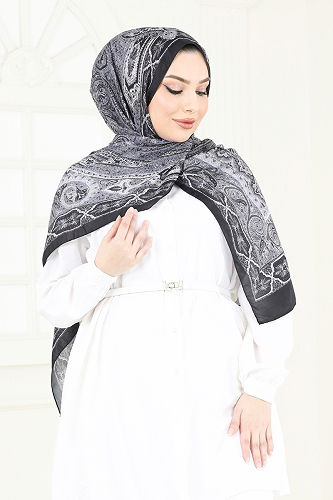 moda selvim Scarf 204MDI1081 Black - Thumbnail